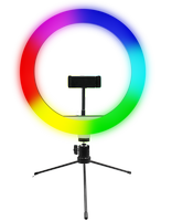 Kruhové LED světlo 10" RGB